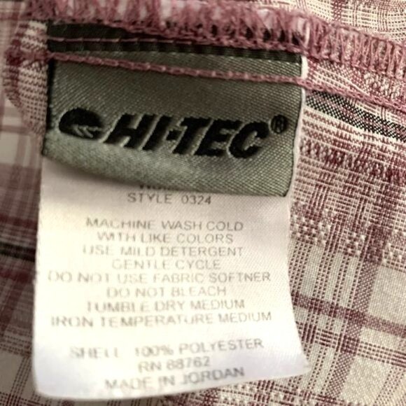 Hi-Tec  Women's  Long Sleeve Plaid Shirt XL 100% Polyester - Picture 3 of 9
